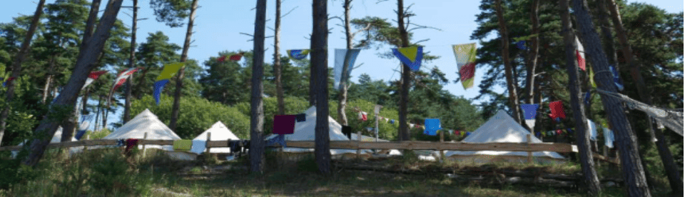 Zelte auf dem Campingplatz Usedum