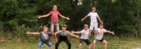 Kinder turnen im Englisch Camp