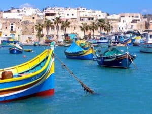 Der malerische Hafen der Hauptstadt Valletta